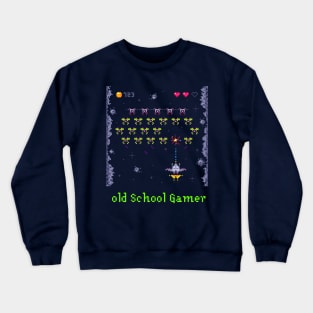 Retro Arcade Space Ship Video Game Crewneck Sweatshirt